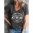 Women's Letter Print Crew Neck Short Sleeve T-shirt for Summer Casual Wear