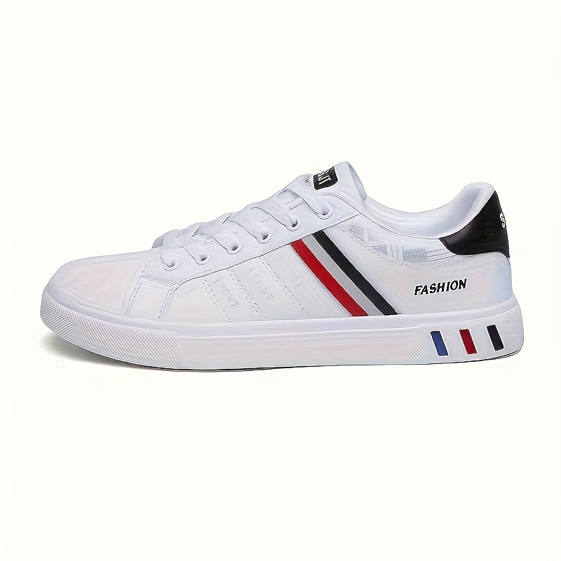 Mens Solid Classic Skateboard Shoes Lace Up Low Top For Outdoor Jogging Campus All Seasons Men s Shoes Temu details 1
