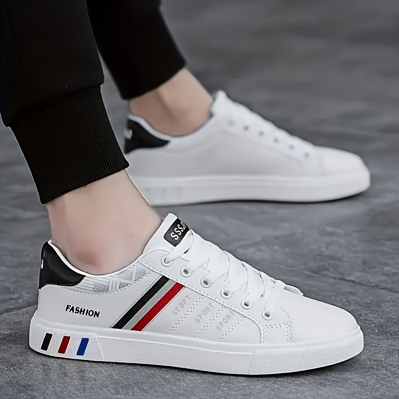 Mens Solid Classic Skateboard Shoes Lace Up Low Top For Outdoor Jogging Campus All Seasons Men s Shoes Temu details 5
